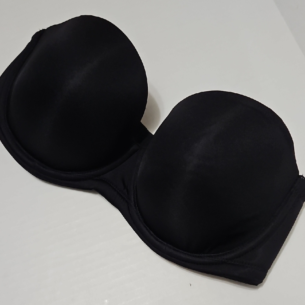 Smart & Sexy Elegant Black Strapless Underwire Padded Bra Size 38D